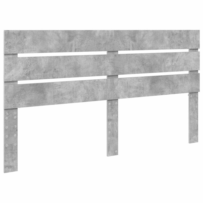 Casa si Gradina - Mobilier - Paturi si accesorii - Paturi - Cadru de pat cu headboard Beton 160 x 200 cm Lemn de pin masiv - Infinity.ro