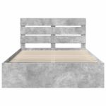 Casa si Gradina - Mobilier - Paturi si accesorii - Paturi - Cadru de pat cu headboard Beton 160 x 200 cm Lemn de pin masiv - Infinity.ro