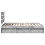 Casa si Gradina - Mobilier - Paturi si accesorii - Paturi - Cadru de pat cu headboard Beton 160 x 200 cm Lemn de pin masiv - Infinity.ro