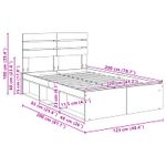 Casa si Gradina - Mobilier - Paturi si accesorii - Paturi - Cadru de pat Lemn vechi 120 x 200 cm Lemn de pin masiv - Infinity.ro
