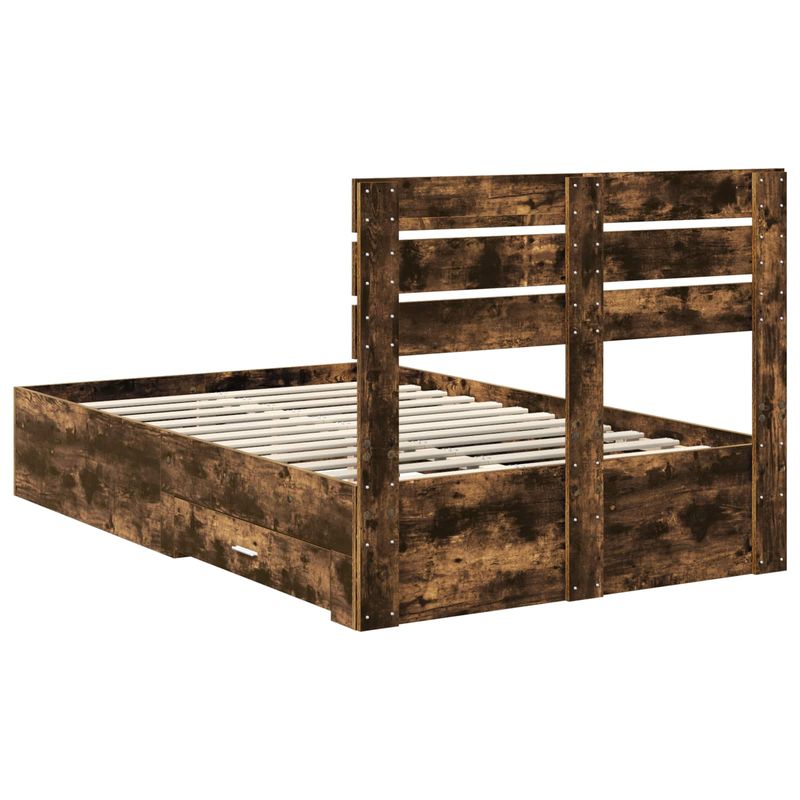 Casa si Gradina - Mobilier - Paturi si accesorii - Paturi - Cadru de pat cu sertar cu headboard cu depozitare Lemn compozit - Infinity.ro