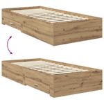 Casa si Gradina - Mobilier - Paturi si accesorii - Paturi - Cadru de pat cu sertar cu headboard cu depozitare Lemn compozit - Infinity.ro