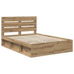 Casa si Gradina - Mobilier - Paturi si accesorii - Paturi - Cadru de pat Stejar artizanal 150 x 200 cm Lemn de pin masiv - Infinity.ro