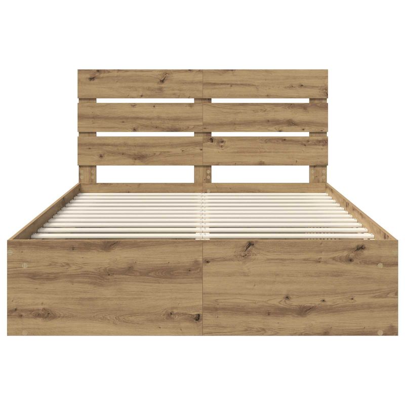 Casa si Gradina - Mobilier - Paturi si accesorii - Paturi - Cadru de pat Stejar artizanal 150 x 200 cm Lemn de pin masiv - Infinity.ro