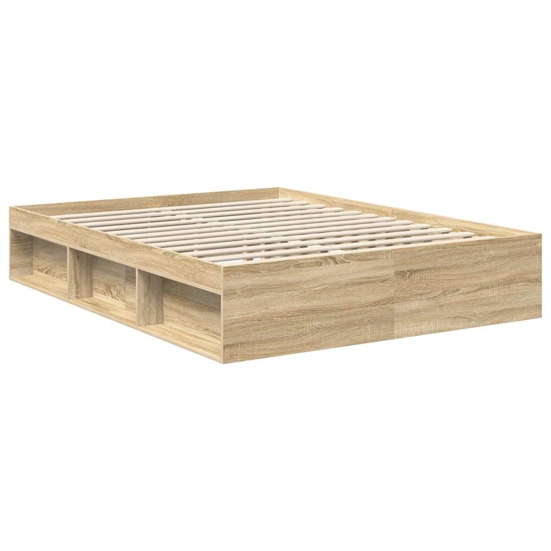 Casa si Gradina - Mobilier - Paturi si accesorii - Paturi - Cadru de pat Stejar Sonoma 150 x 200 cm Lemn de pin masiv - Infinity.ro