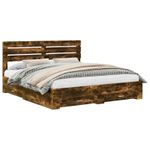 Casa si Gradina - Mobilier - Paturi si accesorii - Paturi - Cadru de pat cu sertar cu headboard cu depozitare Lemn compozit - Infinity.ro