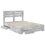 Casa si Gradina - Mobilier - Paturi si accesorii - Paturi - Cadru de pat cu sertar cu headboard cu depozitare Lemn compozit - Infinity.ro