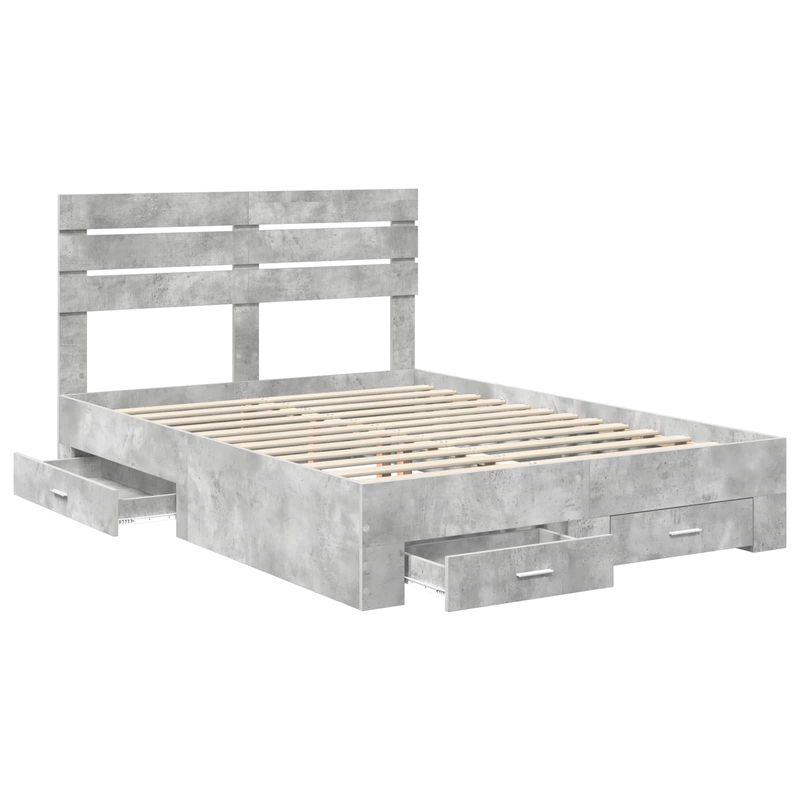 Casa si Gradina - Mobilier - Paturi si accesorii - Paturi - Cadru de pat cu sertar cu headboard cu depozitare Lemn compozit - Infinity.ro