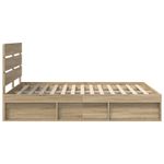 Casa si Gradina - Mobilier - Paturi si accesorii - Paturi - Cadru de pat Stejar Sonoma 150 x 200 cm Lemn de pin masiv - Infinity.ro