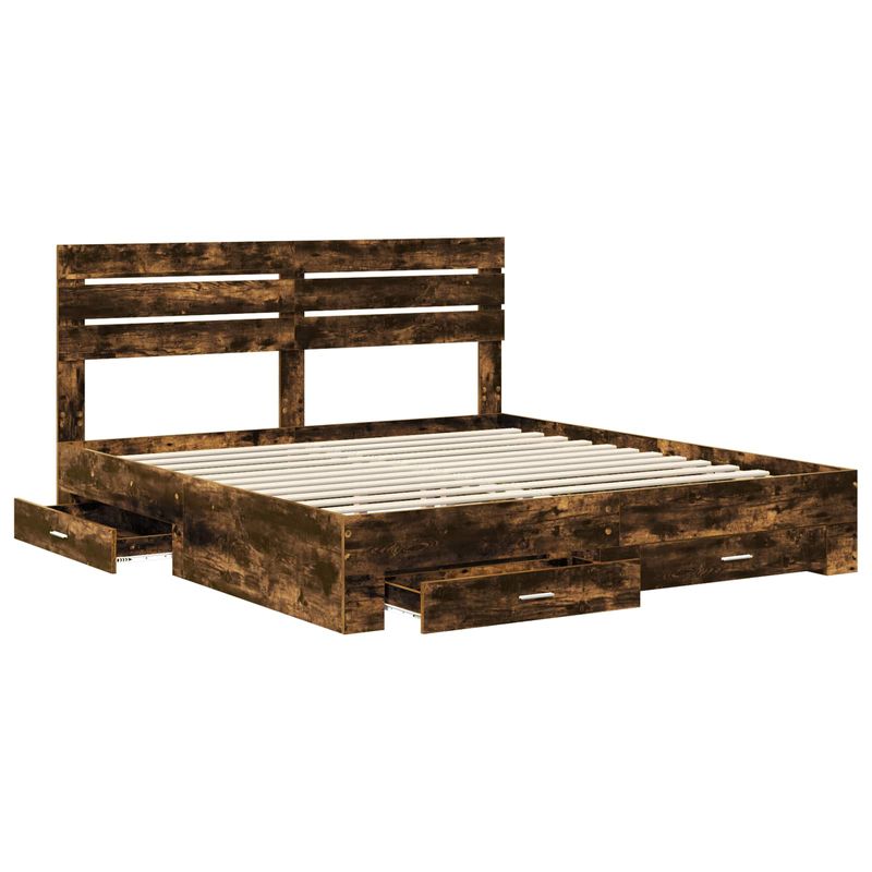 Casa si Gradina - Mobilier - Paturi si accesorii - Paturi - Cadru de pat cu sertar cu headboard cu depozitare Lemn compozit - Infinity.ro