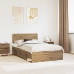Casa si Gradina - Mobilier - Paturi si accesorii - Paturi - Cadru de pat Stejar artizanal 120 x 200 cm Lemn de pin masiv - Infinity.ro