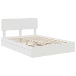 Casa si Gradina - Mobilier - Paturi si accesorii - Paturi - Pat cu storage cu headboard Alb 140 x 200 cm Lemn compozit - Infinity.ro