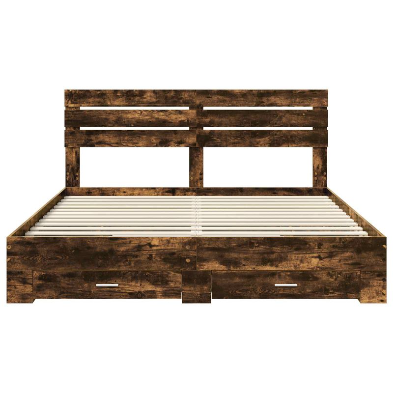 Casa si Gradina - Mobilier - Paturi si accesorii - Paturi - Cadru de pat cu sertar cu headboard cu depozitare Lemn compozit - Infinity.ro