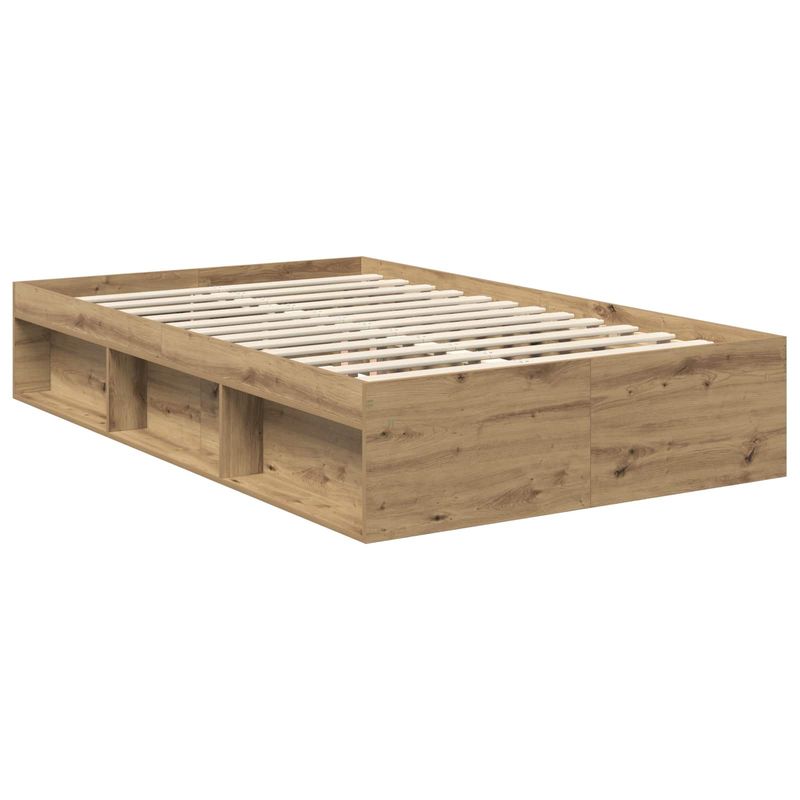 Casa si Gradina - Mobilier - Paturi si accesorii - Paturi - Cadru de pat Stejar artizanal 120 x 200 cm Lemn de pin masiv - Infinity.ro
