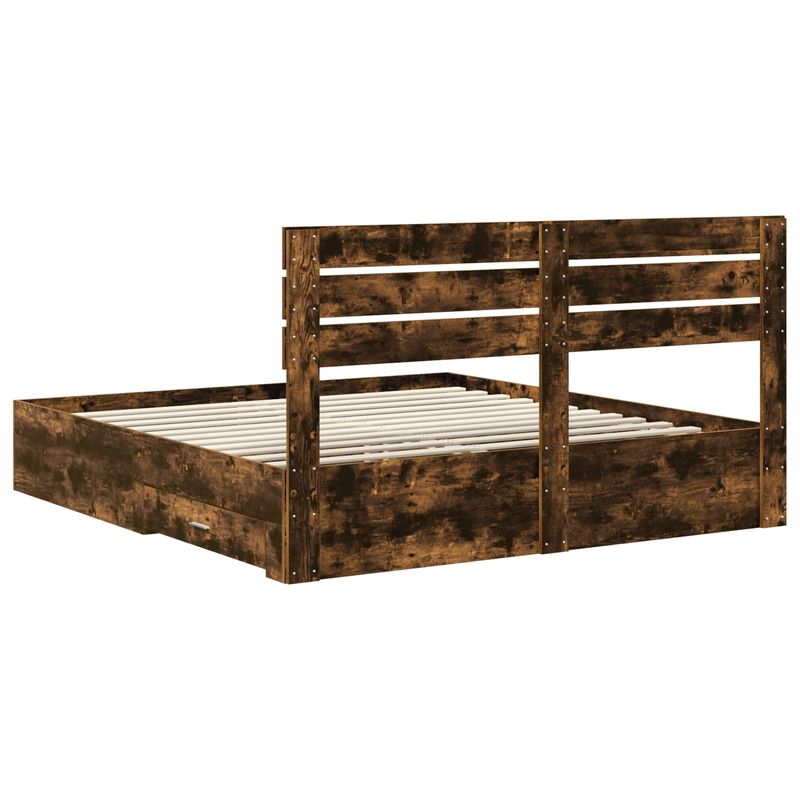 Casa si Gradina - Mobilier - Paturi si accesorii - Paturi - Cadru de pat cu sertar cu headboard cu depozitare Lemn compozit - Infinity.ro