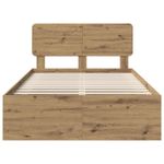 Casa si Gradina - Mobilier - Paturi si accesorii - Paturi - Cadru de pat Stejar artizanal 120 x 200 cm Lemn de pin masiv - Infinity.ro