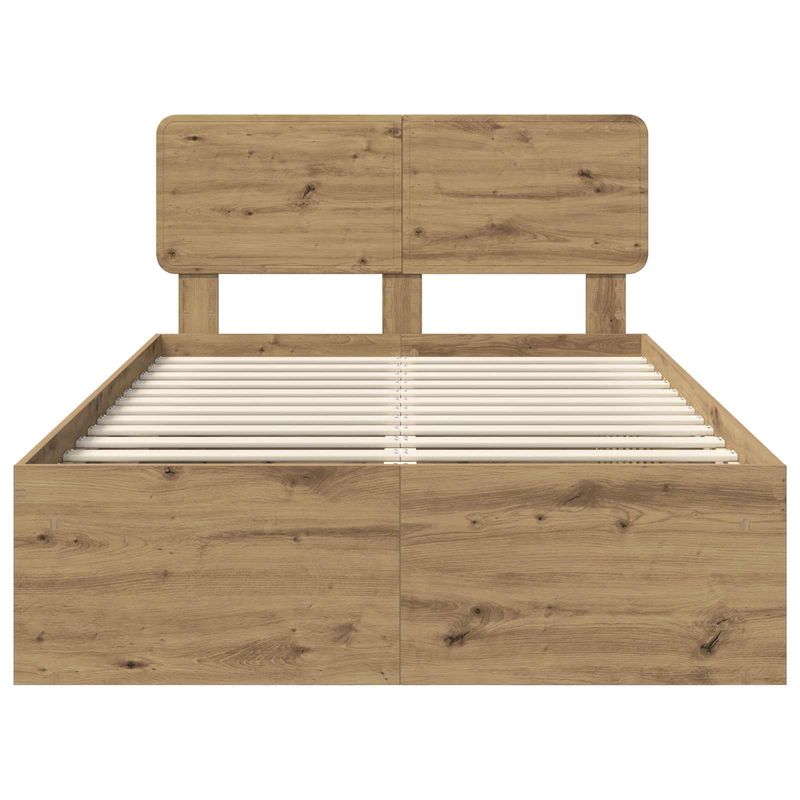 Casa si Gradina - Mobilier - Paturi si accesorii - Paturi - Cadru de pat Stejar artizanal 120 x 200 cm Lemn de pin masiv - Infinity.ro