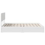 Casa si Gradina - Mobilier - Paturi si accesorii - Paturi - Pat cu storage cu headboard Alb 140 x 200 cm Lemn compozit - Infinity.ro