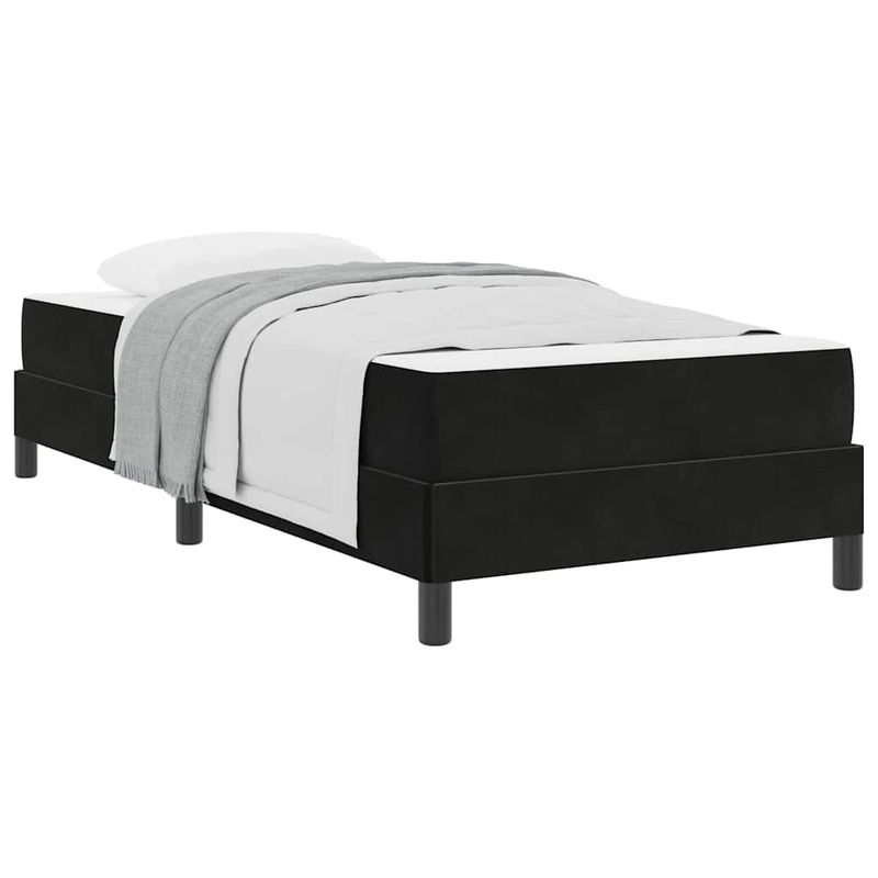 Casa si Gradina - Mobilier - Paturi si accesorii - Paturi - Pat cu arcuri cu saltea Negru 100 x 210 cm tesatura - Infinity.ro