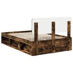 Casa si Gradina - Mobilier - Paturi si accesorii - Paturi - Cadru de pat Stejar fumuriu 120 x 200 cm Lemn de pin masiv - Infinity.ro