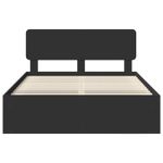 Casa si Gradina - Mobilier - Paturi si accesorii - Paturi - Cadru de pat cu headboard Negru 160 x 200 cm Lemn de pin masiv - Infinity.ro