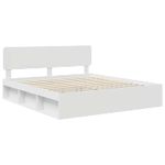 Casa si Gradina - Mobilier - Paturi si accesorii - Paturi - Cadru de pat cu headboard Alb 180 x 200 cm Lemn de pin masiv - Infinity.ro