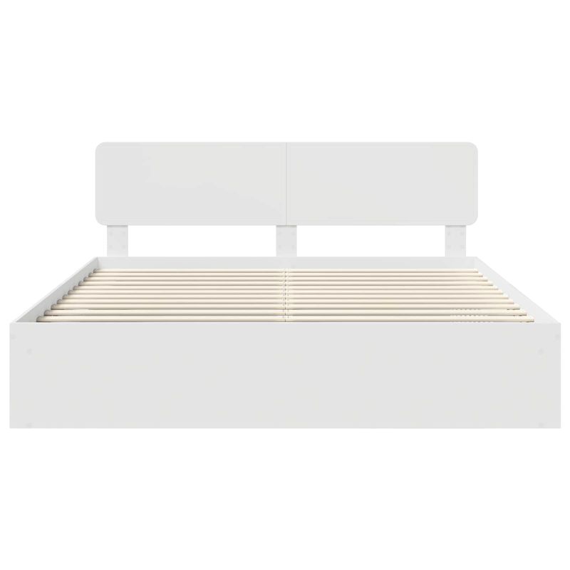 Casa si Gradina - Mobilier - Paturi si accesorii - Paturi - Cadru de pat cu headboard Alb 180 x 200 cm Lemn de pin masiv - Infinity.ro