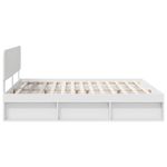 Casa si Gradina - Mobilier - Paturi si accesorii - Paturi - Cadru de pat cu headboard Alb 180 x 200 cm Lemn de pin masiv - Infinity.ro