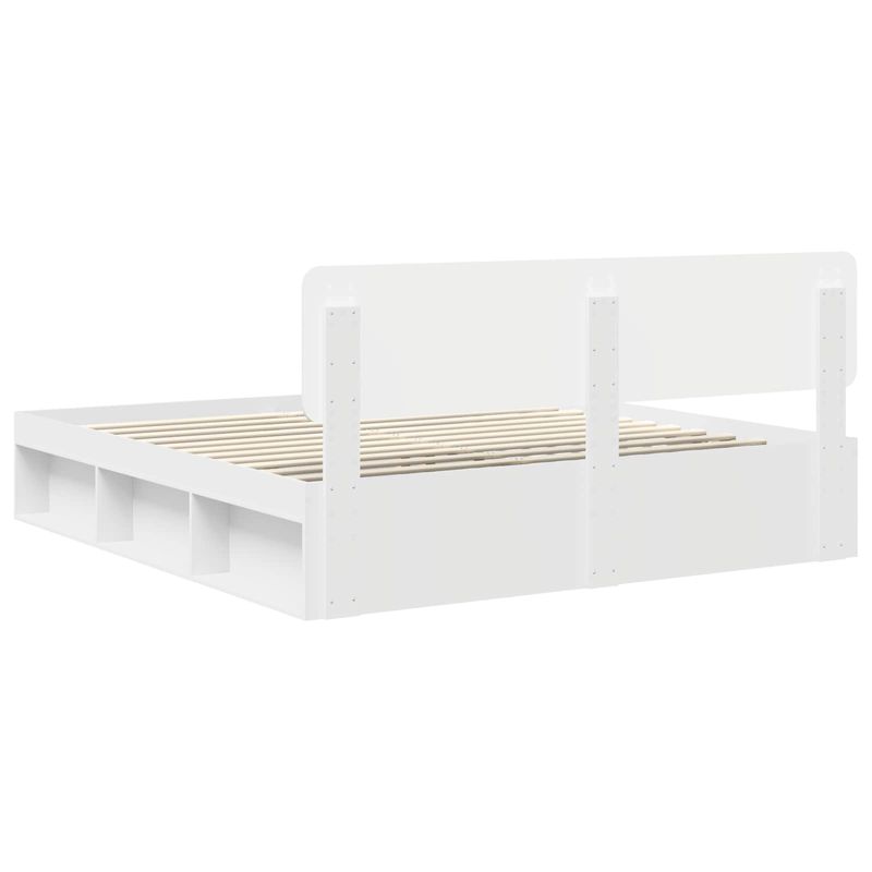 Casa si Gradina - Mobilier - Paturi si accesorii - Paturi - Cadru de pat cu headboard Alb 180 x 200 cm Lemn de pin masiv - Infinity.ro