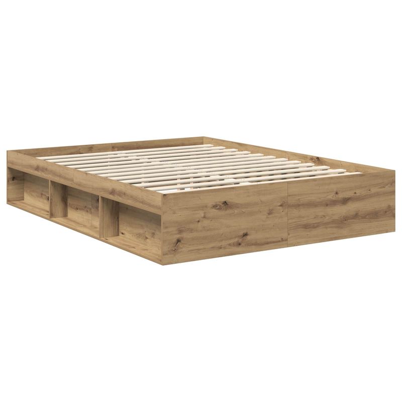 Casa si Gradina - Mobilier - Paturi si accesorii - Paturi - Cadru de pat Stejar artizanal 150 x 200 cm Lemn de pin masiv - Infinity.ro