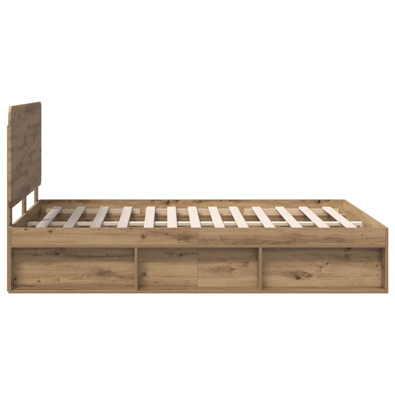 Casa si Gradina - Mobilier - Paturi si accesorii - Paturi - Cadru de pat Stejar artizanal 150 x 200 cm Lemn de pin masiv - Infinity.ro