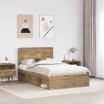 Casa si Gradina - Mobilier - Paturi si accesorii - Paturi - Cadru de pat Stejar artizanal 120 x 200 cm Lemn de pin masiv - Infinity.ro