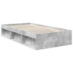 Casa si Gradina - Mobilier - Paturi si accesorii - Paturi - Cadru de pat Gri Concret 100 x 200 cm Lemn de pin masiv - Infinity.ro
