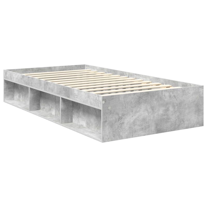 Casa si Gradina - Mobilier - Paturi si accesorii - Paturi - Cadru de pat Gri Concret 100 x 200 cm Lemn de pin masiv - Infinity.ro