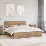 Casa si Gradina - Mobilier - Paturi si accesorii - Paturi - Cadru de pat Stejar artizanal 180 x 200 cm Lemn de pin masiv - Infinity.ro