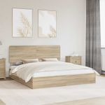 Casa si Gradina - Mobilier - Paturi si accesorii - Paturi - Pat cu storage Stejar Sonoma 180 x 200 cm Lemn compozit - Infinity.ro