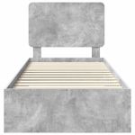 Casa si Gradina - Mobilier - Paturi si accesorii - Paturi - Cadru de pat cu sertar Gri din beton 100 x 200 cm Lemn compozit - Infinity.ro