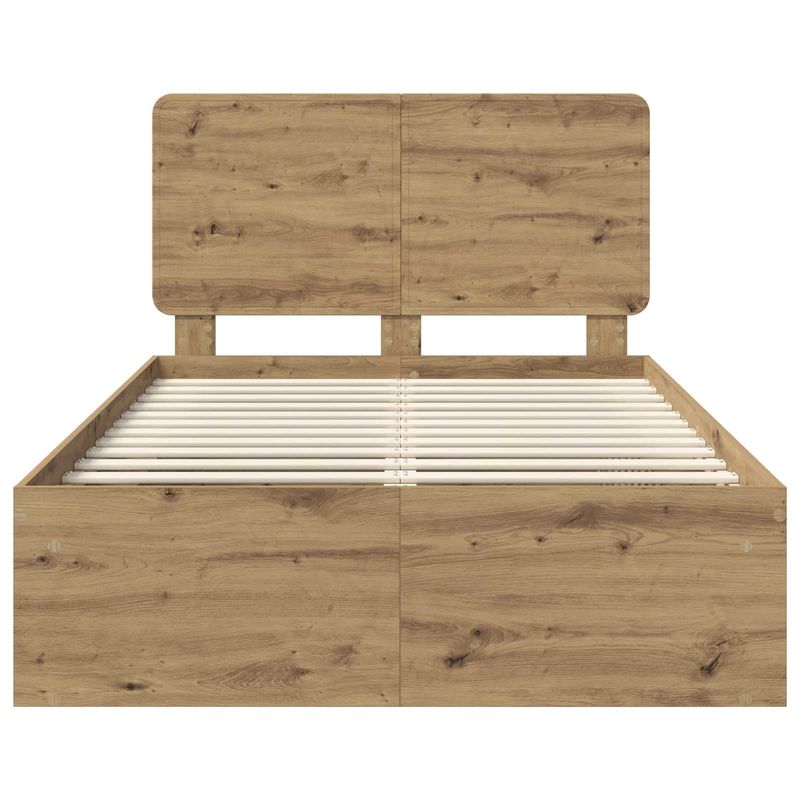 Casa si Gradina - Mobilier - Paturi si accesorii - Paturi - Cadru de pat Stejar artizanal 120 x 200 cm Lemn de pin masiv - Infinity.ro