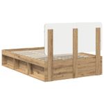 Casa si Gradina - Mobilier - Paturi si accesorii - Paturi - Cadru de pat Stejar artizanal 120 x 200 cm Lemn de pin masiv - Infinity.ro