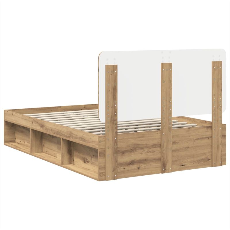 Casa si Gradina - Mobilier - Paturi si accesorii - Paturi - Cadru de pat Stejar artizanal 120 x 200 cm Lemn de pin masiv - Infinity.ro