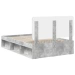 Casa si Gradina - Mobilier - Paturi si accesorii - Paturi - Cadru de pat Gri Concret 135 x 190 cm Lemn de pin masiv - Infinity.ro