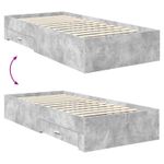 Casa si Gradina - Mobilier - Paturi si accesorii - Paturi - Cadru de pat cu sertar Gri din beton 100 x 200 cm Lemn compozit - Infinity.ro