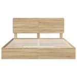 Casa si Gradina - Mobilier - Paturi si accesorii - Paturi - Pat cu storage Stejar Sonoma 180 x 200 cm Lemn compozit - Infinity.ro