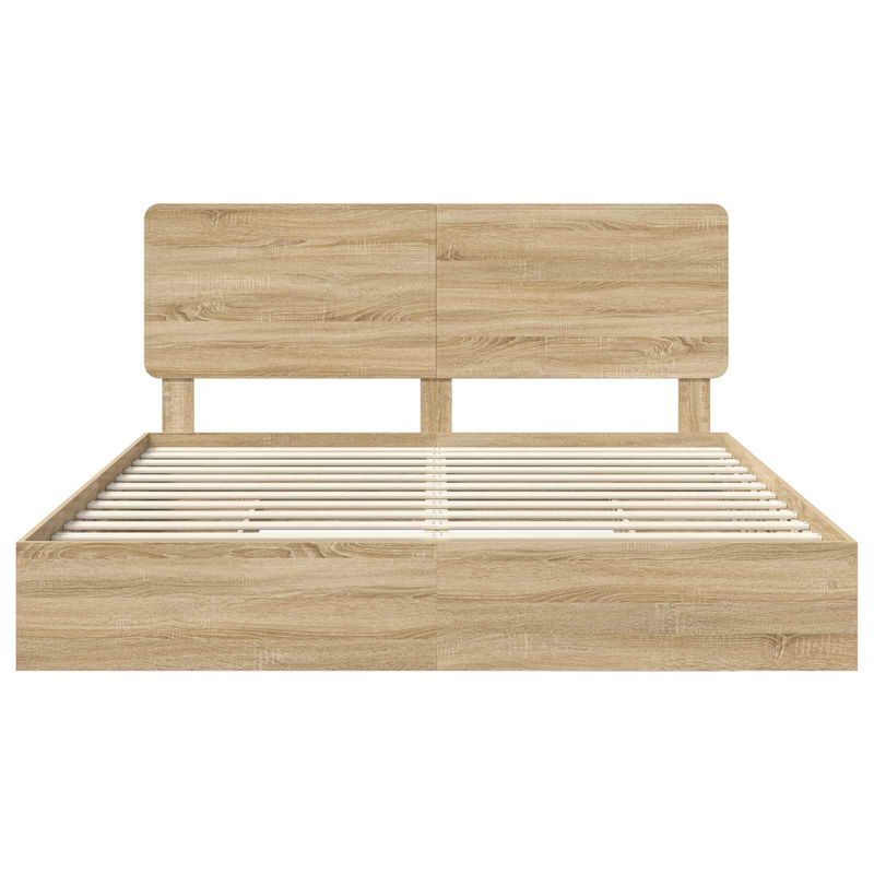 Casa si Gradina - Mobilier - Paturi si accesorii - Paturi - Pat cu storage Stejar Sonoma 180 x 200 cm Lemn compozit - Infinity.ro