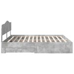 Casa si Gradina - Mobilier - Paturi si accesorii - Paturi - Cadru de pat cu sertar Gri din beton 200 x 200 cm Lemn compozit - Infinity.ro