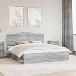 Casa si Gradina - Mobilier - Paturi si accesorii - Paturi - Cadru de pat Gri Sonoma 180 x 200 cm Lemn de pin masiv - Infinity.ro