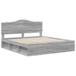 Casa si Gradina - Mobilier - Paturi si accesorii - Paturi - Cadru de pat Gri Sonoma 180 x 200 cm Lemn de pin masiv - Infinity.ro