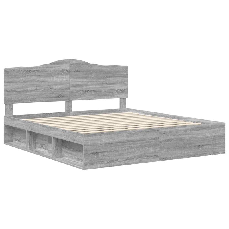 Casa si Gradina - Mobilier - Paturi si accesorii - Paturi - Cadru de pat Gri Sonoma 180 x 200 cm Lemn de pin masiv - Infinity.ro