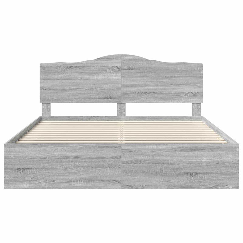 Casa si Gradina - Mobilier - Paturi si accesorii - Paturi - Cadru de pat Gri Sonoma 180 x 200 cm Lemn de pin masiv - Infinity.ro