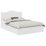 Casa si Gradina - Mobilier - Paturi si accesorii - Paturi - Pat cu storage cu headboard Alb 160 x 200 cm Lemn compozit - Infinity.ro